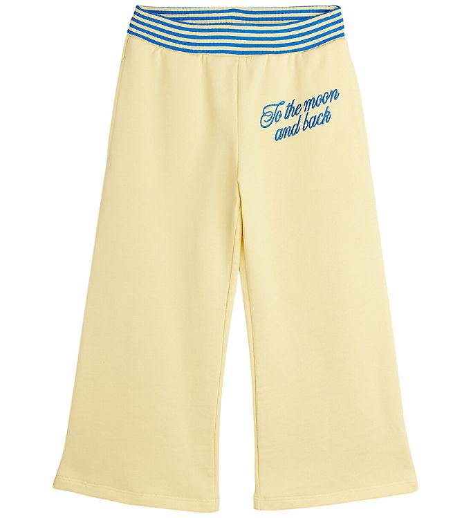 Mini Rodini Sweatpants Gule Med To The Moon Broderi - Str. 4-5y 104/110cm