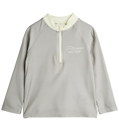 Mini Rodini Badebluse - UV40+ - To The Moon - Grå