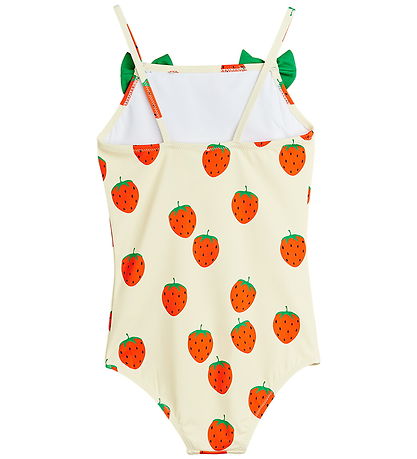 Mini Rodini Badedragt - UV40+ - Strawberries - Off White