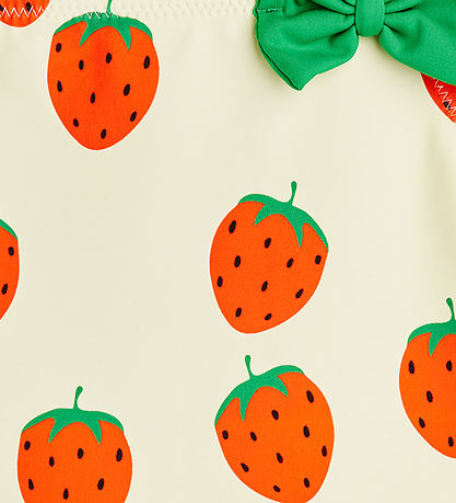 Mini Rodini Badedragt - UV40+ - Strawberries - Off White