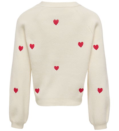 Kids Only Cardigan - KogDana - Tofu/Barbados Cherry/Heart