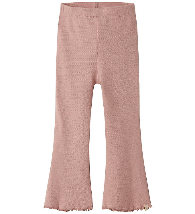 Lil' Atelier Leggings - Hulmønster - NmfDimia - Slim - Misty Ros billede