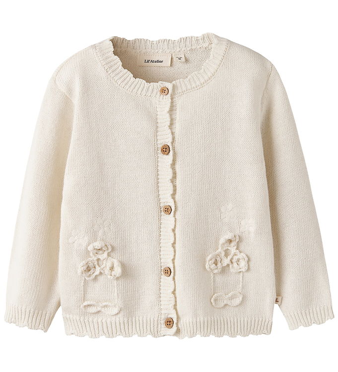Lil' Atelier Cardigan - Strik - NmfDola - Coconut Milk