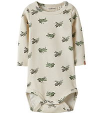 Lil' Atelier Bodysuit l/s - NbmLayo - Coconut Milk/Airplane