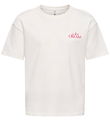 Kids Only T-shirt - Loose - Noos - KogHelen - Cloud Dancer/Icecr