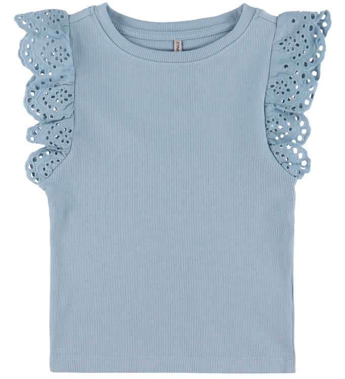 Kids Only Top - Rib - Noos - KogDrea - Soft Chambray