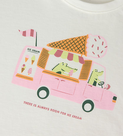 Name It T-shirt - NmfVilena - Cloud Dancer/Ice Cream Truck