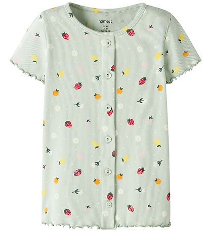 Name It T-shirt - NmfVemia - Pale Aqua/Fruit Flowers