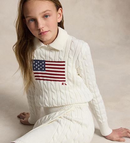 Polo Ralph Lauren Bluse - Strik - Deckwash White Multi