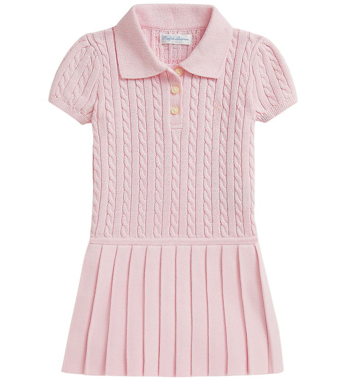 Polo Ralph Lauren Kjole - Strik/Plissé - Hint Of Pink