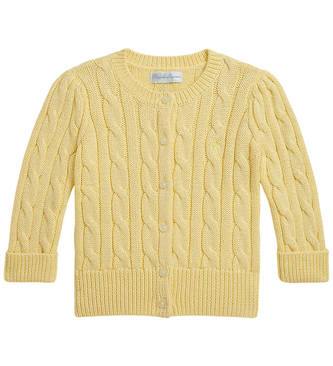 Polo Ralph Lauren Cardigan - Strik - Bird Yellow/Metallic