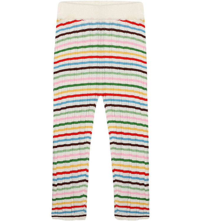 FUB Leggings - Rib - Strik - Multifarvet m. Striber