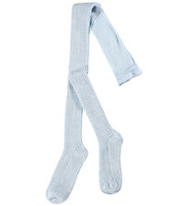 Molo Strømpebukser - Glitter Rib - Morning Sky