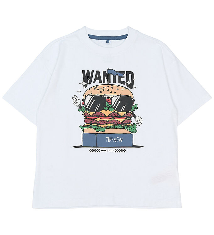 The New T-shirt - TnSteve - Bright White m. Burger