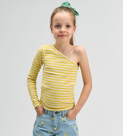 The New Top - TnMoore One Shoulder - Dusky Citron Striped