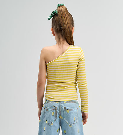 The New Top - TnMoore One Shoulder - Dusky Citron Striped