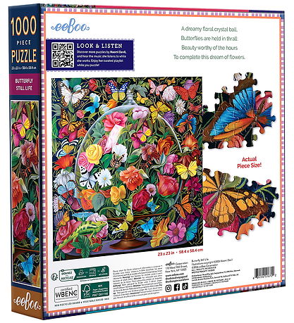 Eeboo Puslespil - 1000 Brikker - Butterfly Sea Life
