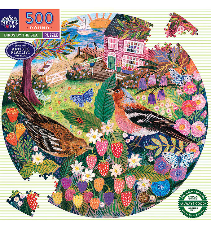 Eeboo Puslespil - 500 Brikker - Birds By The Sea