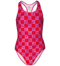 Puma Badeanzug - Elektrisch Orchid/Rot