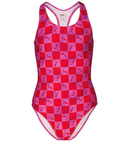 Puma Badeanzug - Elektrisch Orchid/Rot