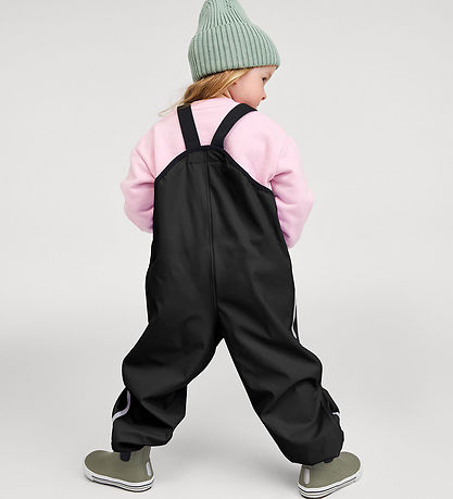 ima Regnbukser m. Seler - PU - Lammikko - Sort