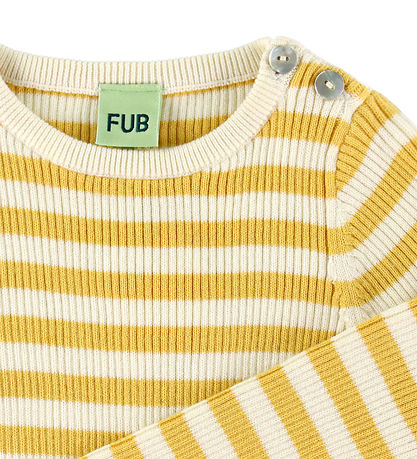 FUB Bluse - Strik - Rib - Ecru/Butter