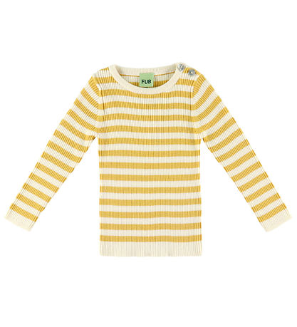 FUB Bluse - Strik - Rib - Ecru/Butter
