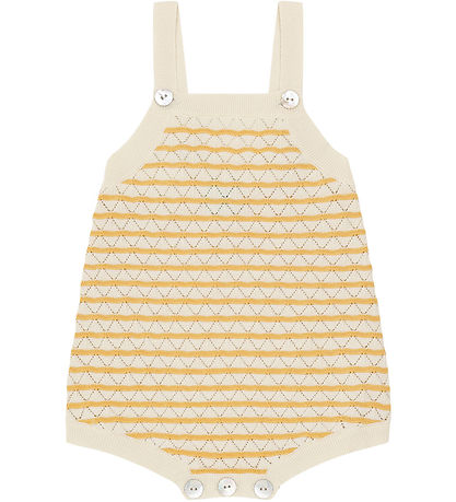 FUB Sommerdragt - Strik - Ecru/Butter m. Hulmønster