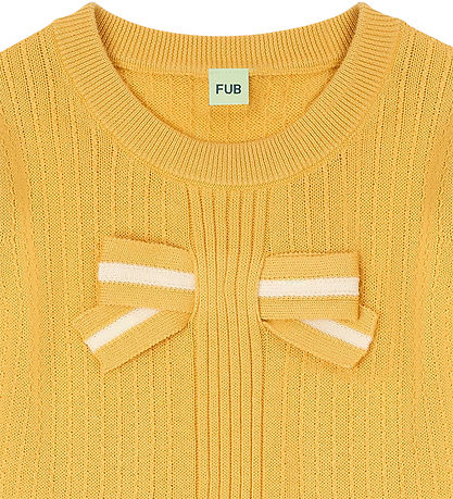 FUB T-shirt - Strik - Butter m. Sløjfe