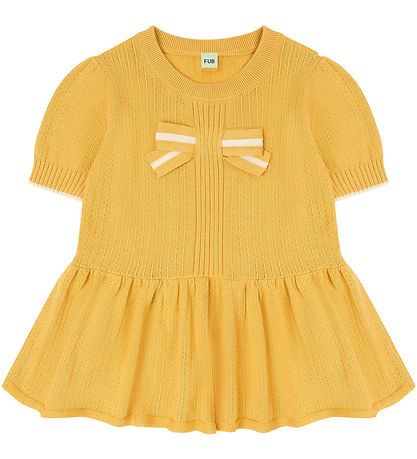 FUB T-shirt - Strik - Butter m. Sløjfe