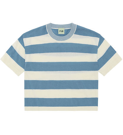 FUB T-shirt - Strik - Ecru/Sea