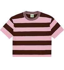 FUB T-shirt - Strik - Candy/Maroon