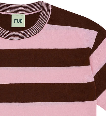 FUB T-shirt - Strik - Candy/Maroon