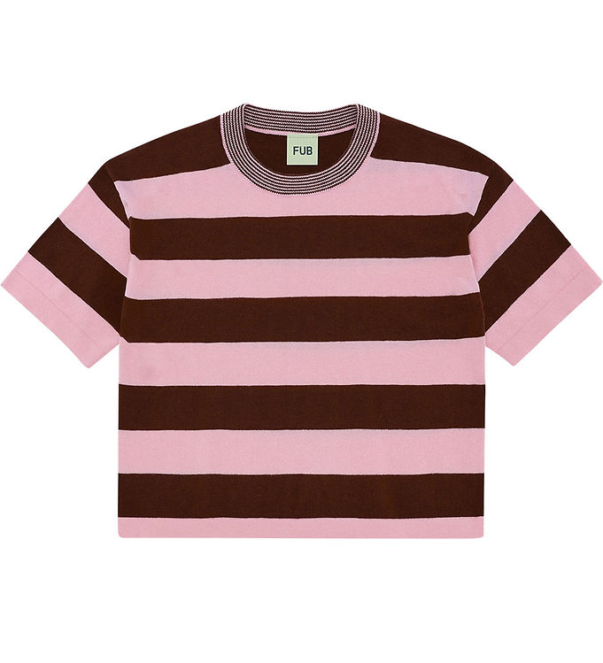 FUB T-shirt - Strik - Candy/Maroon