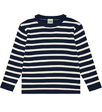 FUB Bluse - Strik - Dark Navy/Ecrustribet