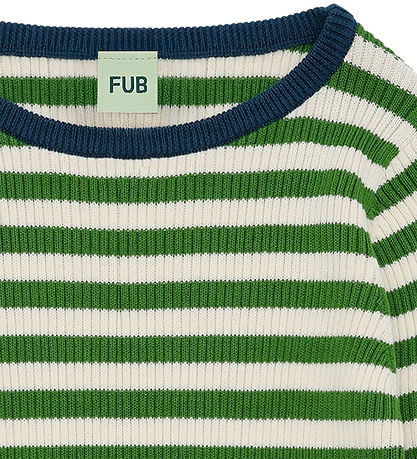 FUB Bluse - Rib - Ecru/ Pine