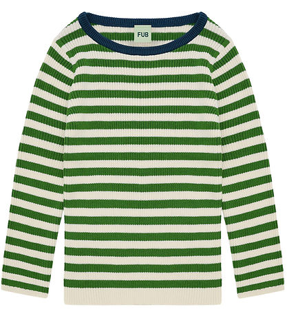 FUB Bluse - Rib - Ecru/ Pine