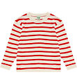 FUB Bluse - Strik - Ecru/Rødstribet