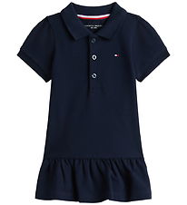 Tommy Hilfiger Kjole - Pique Polo - Dark Night Navy Blue