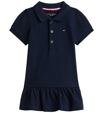 Tommy Hilfiger Kjole - Pique Polo - Dark Night Navy Blue