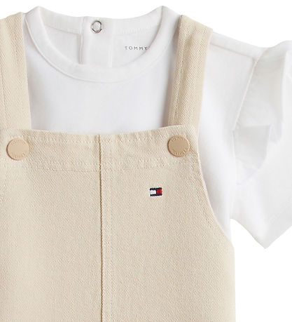Tommy Hilfiger Kjole - Dungaree - Classic Beige