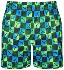 Puma Swim Shorts - Green/Blue/Lemon