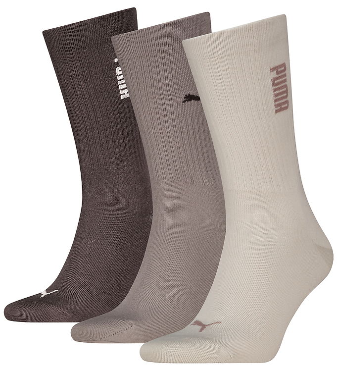 Puma Strømper - 3-pak - Neutral/Brun