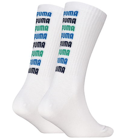 Puma Strømper - 2-pak - White/Racing Blue/Green