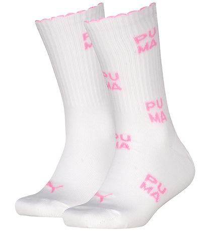 Puma Socken - 2er-Pack - Weiß/Pink