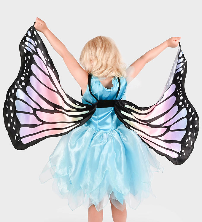 Den Goda Fen Udklædning - Sommerfuglevinger - Rainbow