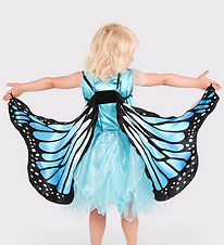 Den Goda Fen Udklædning - Sommerfuglevinger - Blå
