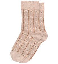 MP Socks - Oline Glitter - Rose Dust w. Flowers