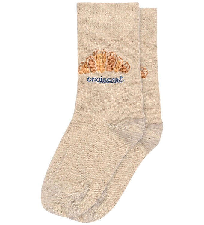 MP Strømper - Camille - Beige Melange m. Croissant