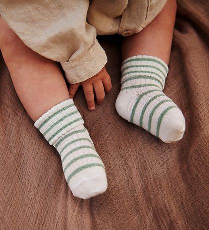 MP Strømper - Viskose/Bambus - Rib - Kallie - Granite Green